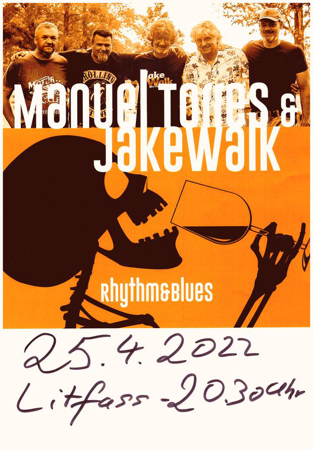 Plakat der Band Jakewalk für ein Konzert im Litfass Freiburg in 2022